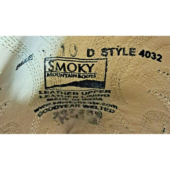 Smoky Mountain Mens Pull On Denver Cowboy Black Leather Boot Size 10  4032 - Picture 10 of 12